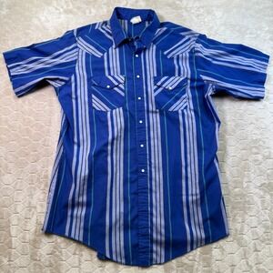 VTG Men's Saddlebrook Western Wear Pearl Snap Plaid Short Sleeve Shirt - Sz XLT